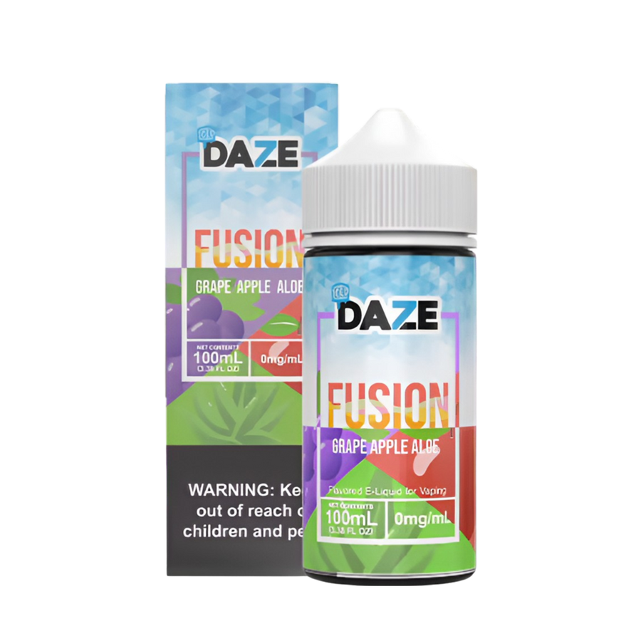 7 Daze Fusion Iced Freebase Vape Juice 0 Mg 100 ML Grape Apple Aloe Iced