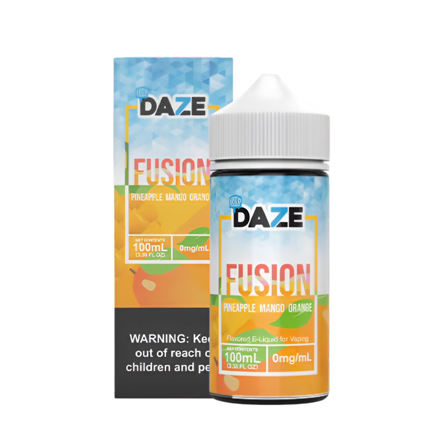 7 Daze Fusion Iced Freebase Vape Juice 0 Mg 100 ML Pineapple Mango Orange Iced