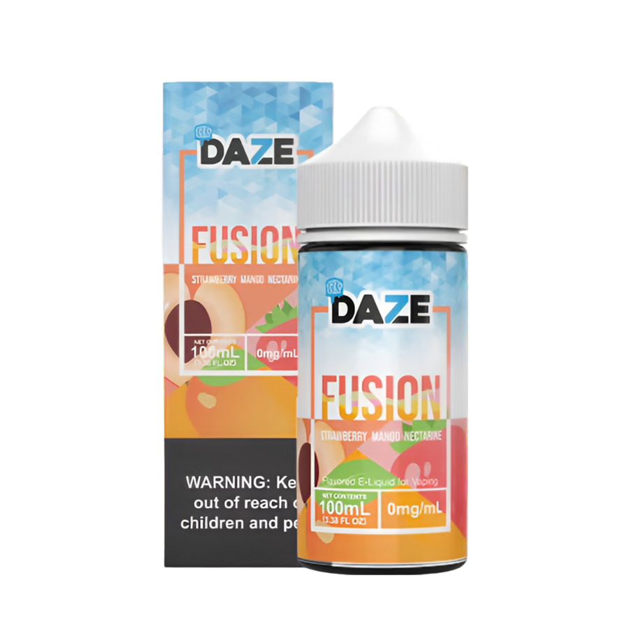 7 Daze Fusion Iced Freebase Vape Juice 0 Mg 100 ML Strawberry Mango Nectarine Iced