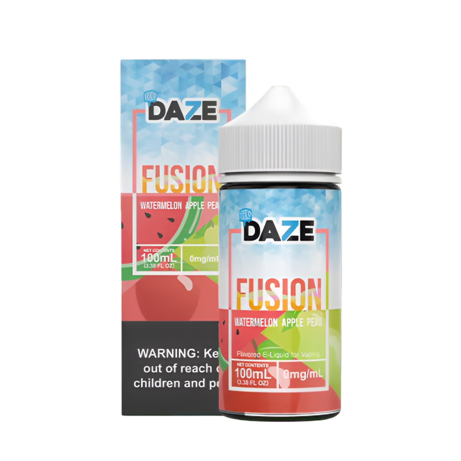 7 Daze Fusion Iced Freebase Vape Juice 0 Mg 100 ML Watermelon Apple Pear Iced