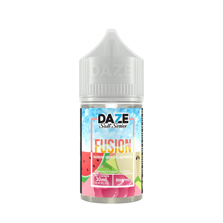 7 Daze Fusion Iced Salt Nicotine Vape Juice 30 Mg Raspberry Green Apple Watermelon Iced 