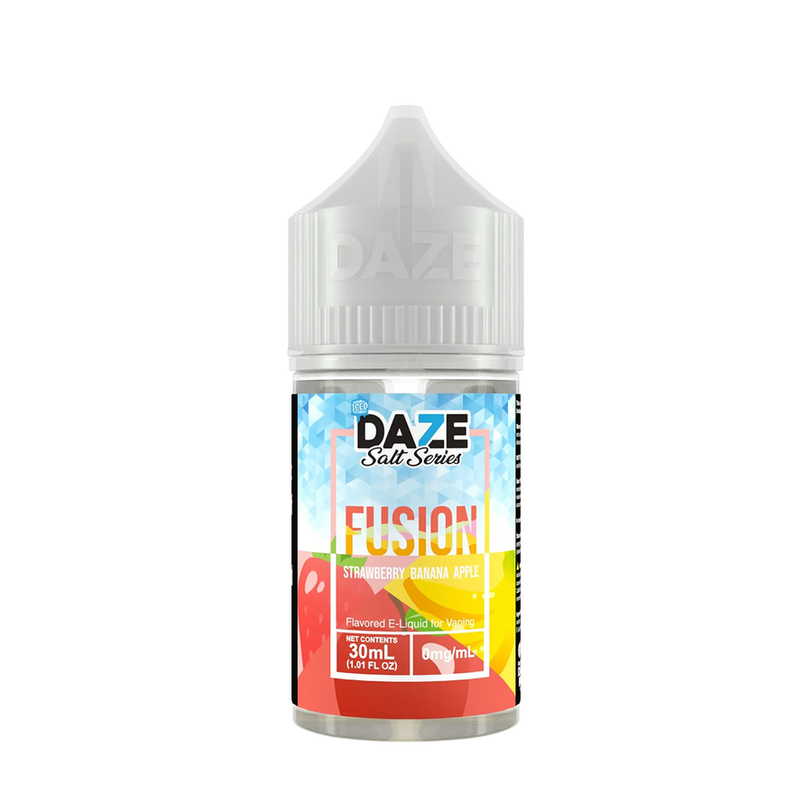 7 Daze Fusion Iced Salt Nicotine Vape Juice 50 Mg Strawberry Banana Apple Iced 