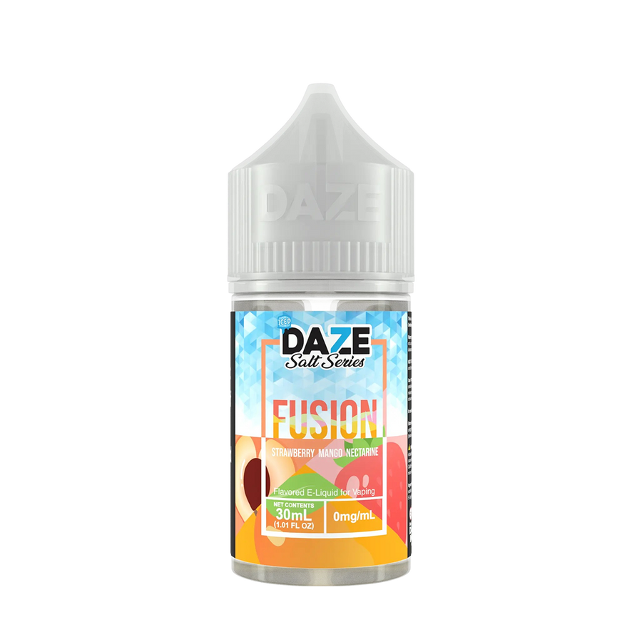 7 Daze Fusion Iced Salt Nicotine Vape Juice 50 Mg Strawberry Mango Nectarine Iced 