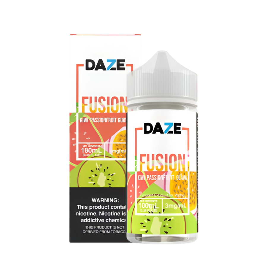 7 Daze Fusion Freebase Vape Juice 0 Mg 100 ML Kiwi Passionfruit Guava