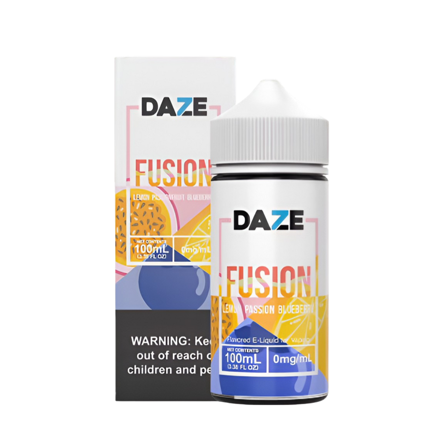 7 Daze Fusion Freebase Vape Juice 0 Mg 100 ML Lemon Passionfruit Blueberry
