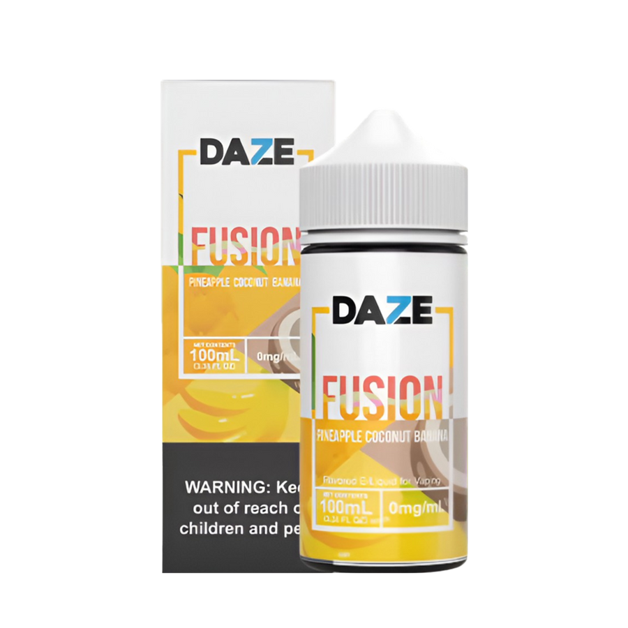 7 Daze Fusion Freebase Vape Juice 0 Mg 100 ML Pineapple Coconut Banana