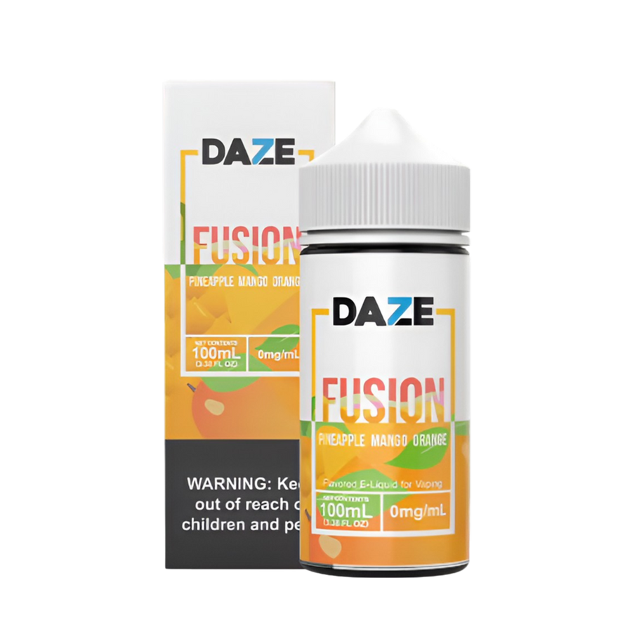 7 Daze Fusion Freebase Vape Juice 0 Mg 100 ML Pineapple Mango Orange