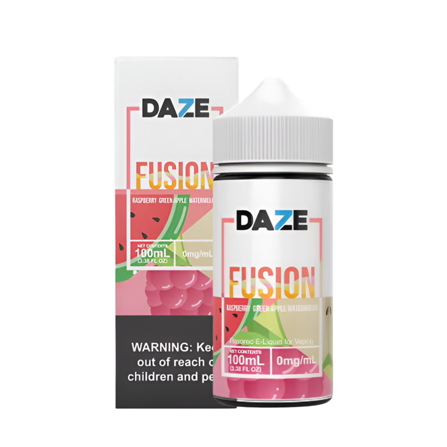 7 Daze Fusion Freebase Vape Juice 0 Mg 100 ML Raspberry Green Apple Watermelon