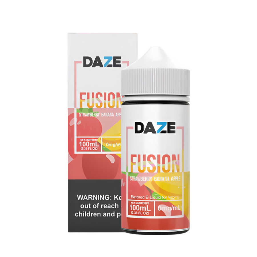 7 Daze Fusion Freebase Vape Juice 0 Mg 100 ML Strawberry Banana Apple