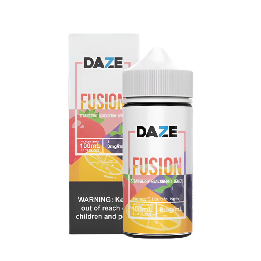 7 Daze Fusion Freebase Vape Juice 0 Mg 100 ML Strawberry Blackberry Lemon