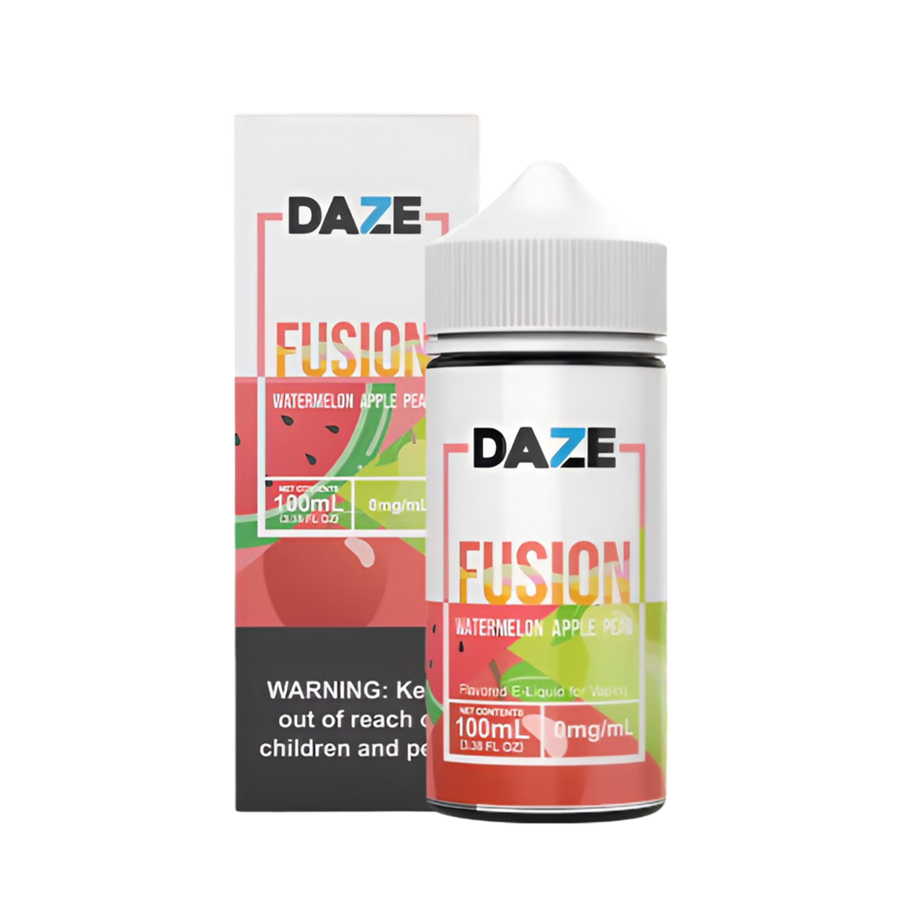 7 Daze Fusion Freebase Vape Juice 0 Mg 100 ML Watermelon Apple Pear