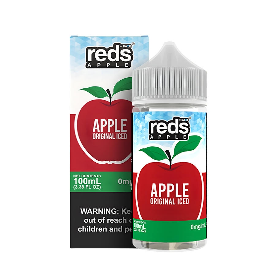 7 Daze Reds Apple Iced Freebase Vape Juice 0 Mg Apple Original Iced 