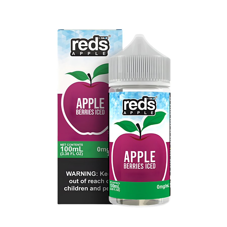 7 Daze Reds Apple Iced Freebase Vape Juice 0 Mg Berries Iced 