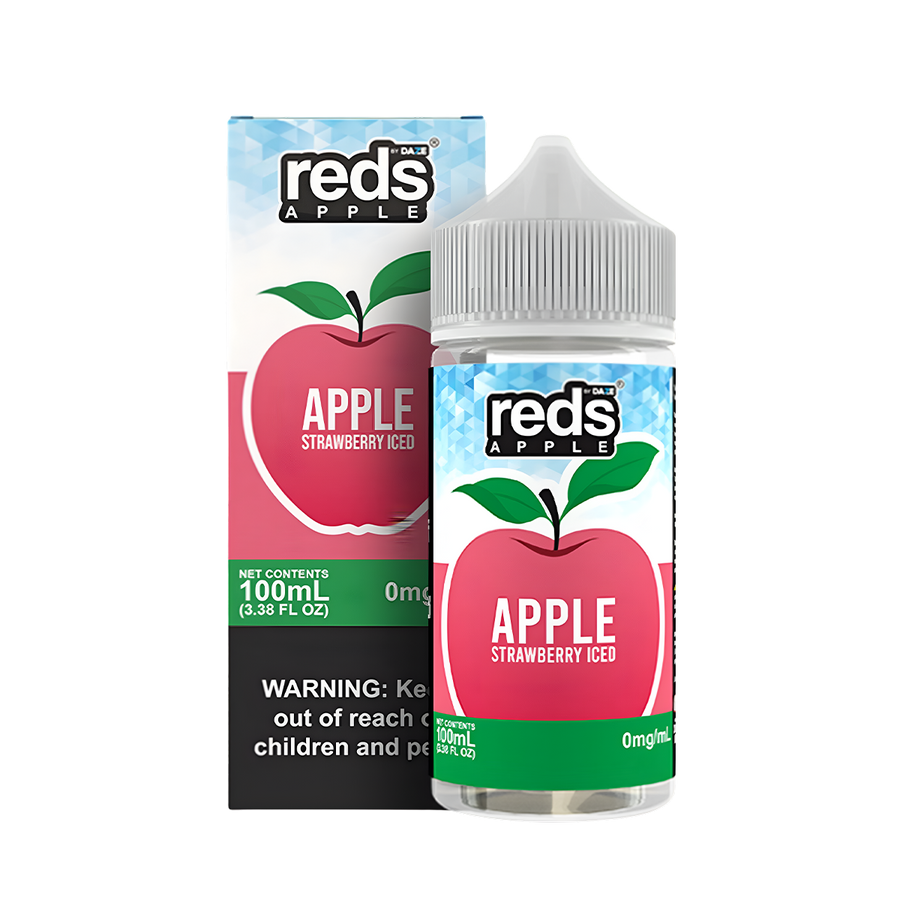 7 Daze Reds Apple Iced Freebase Vape Juice 0 Mg Strawberry Iced 