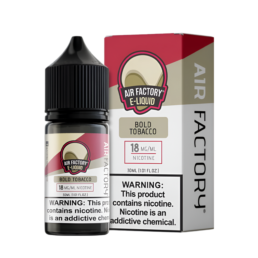 Air Factory Salt Nicotine Vape Juice 18 Mg Bold Tobacco 