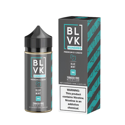 BLVK Hundred Freebase Vape Juice 0 Mg Blue Mint 