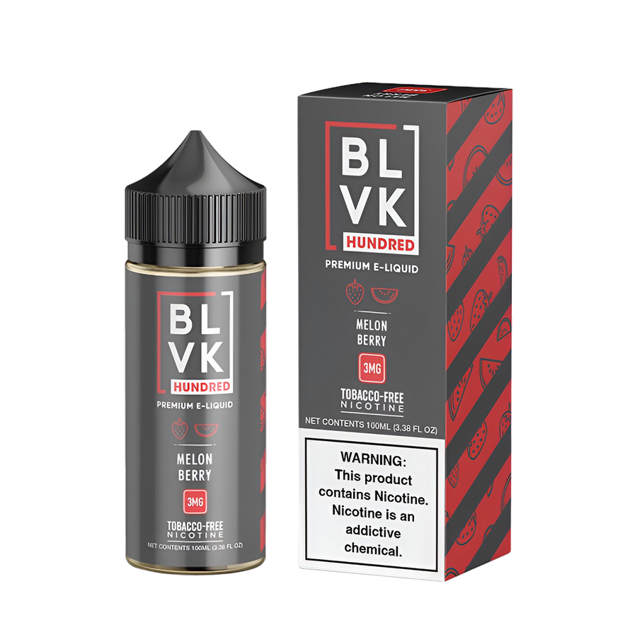 BLVK Hundred Freebase Vape Juice 0 Mg Melon Berry 