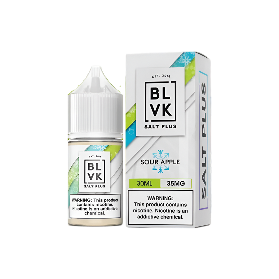 BLVK Salt Plus Nicotine Vape Juice 35 Mg Sour Apple Ice 