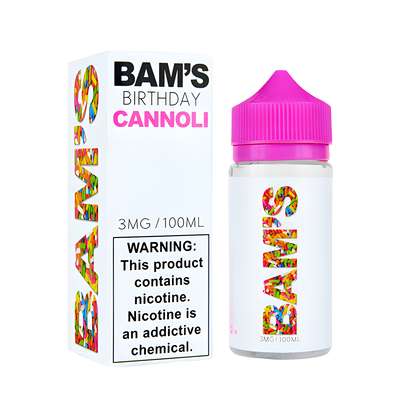 Bam's Cannoli Freebase Vape Juice 0 Mg Birthday Cannoli 