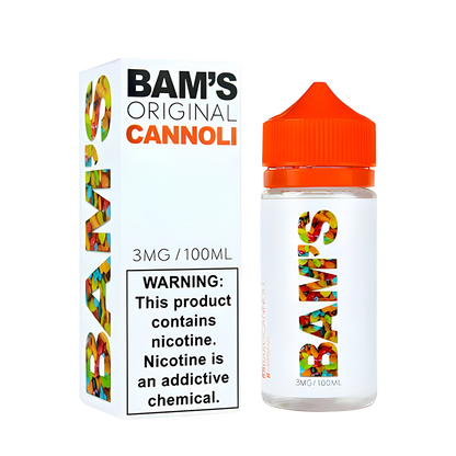 Bam's Cannoli Freebase Vape Juice 0 Mg Original Cannoli 