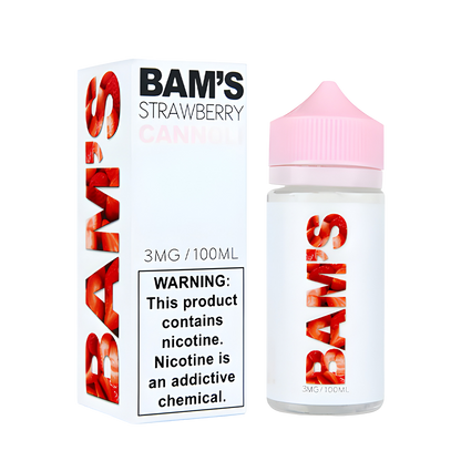 Bam's Cannoli Freebase Vape Juice 0 Mg Strawberry Cannoli 