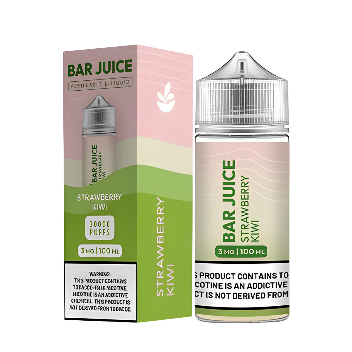 Bar Juice Freebase Vape Juice 3 Mg 100 Ml Strawberry Kiwi