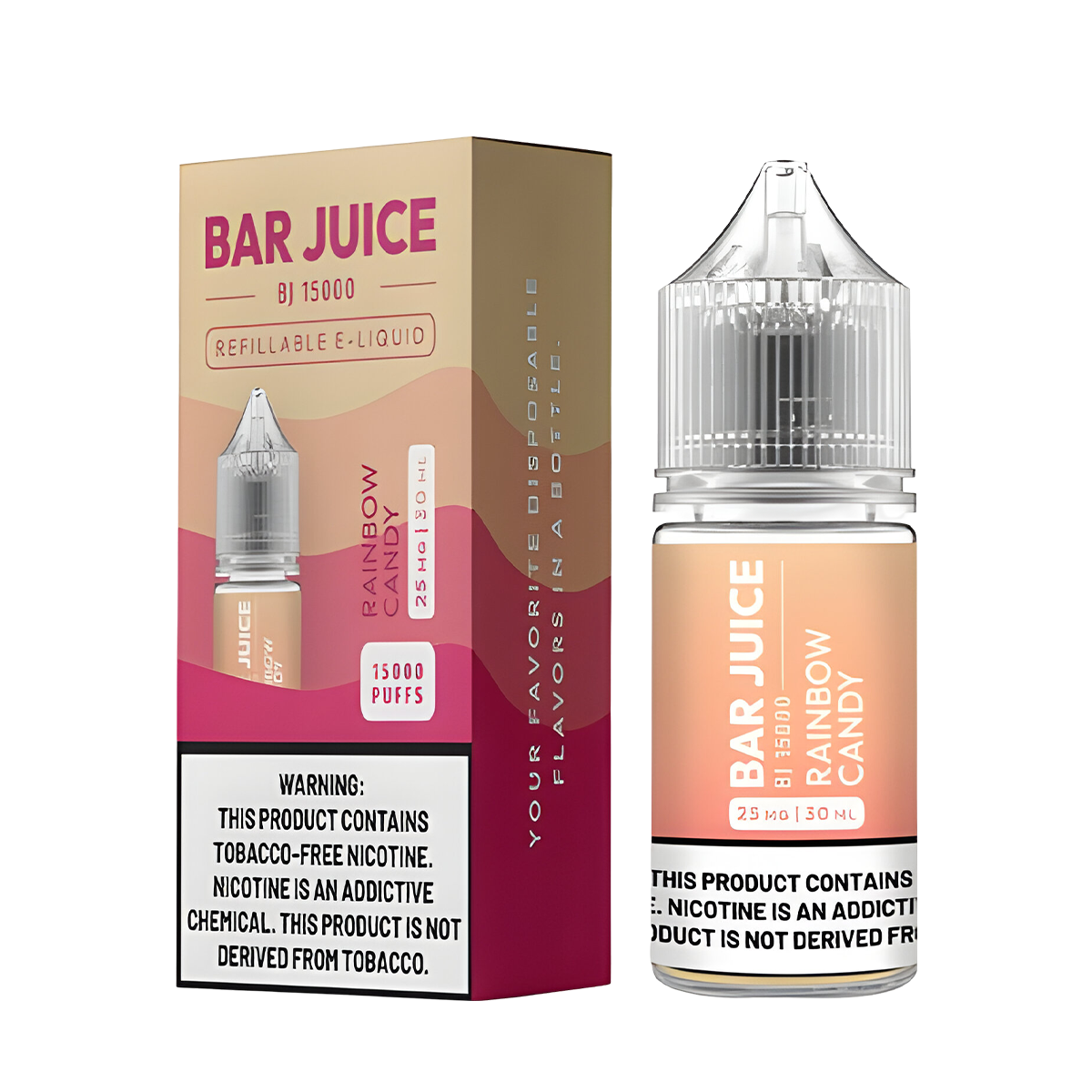 Bar Juice Salt Nicotine Vape Juice 25 Mg 30 Ml Rainbow Candy