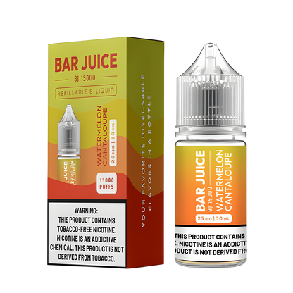 Bar Juice Salt Nicotine Vape Juice 25 Mg Watermelon Cantaloupe 