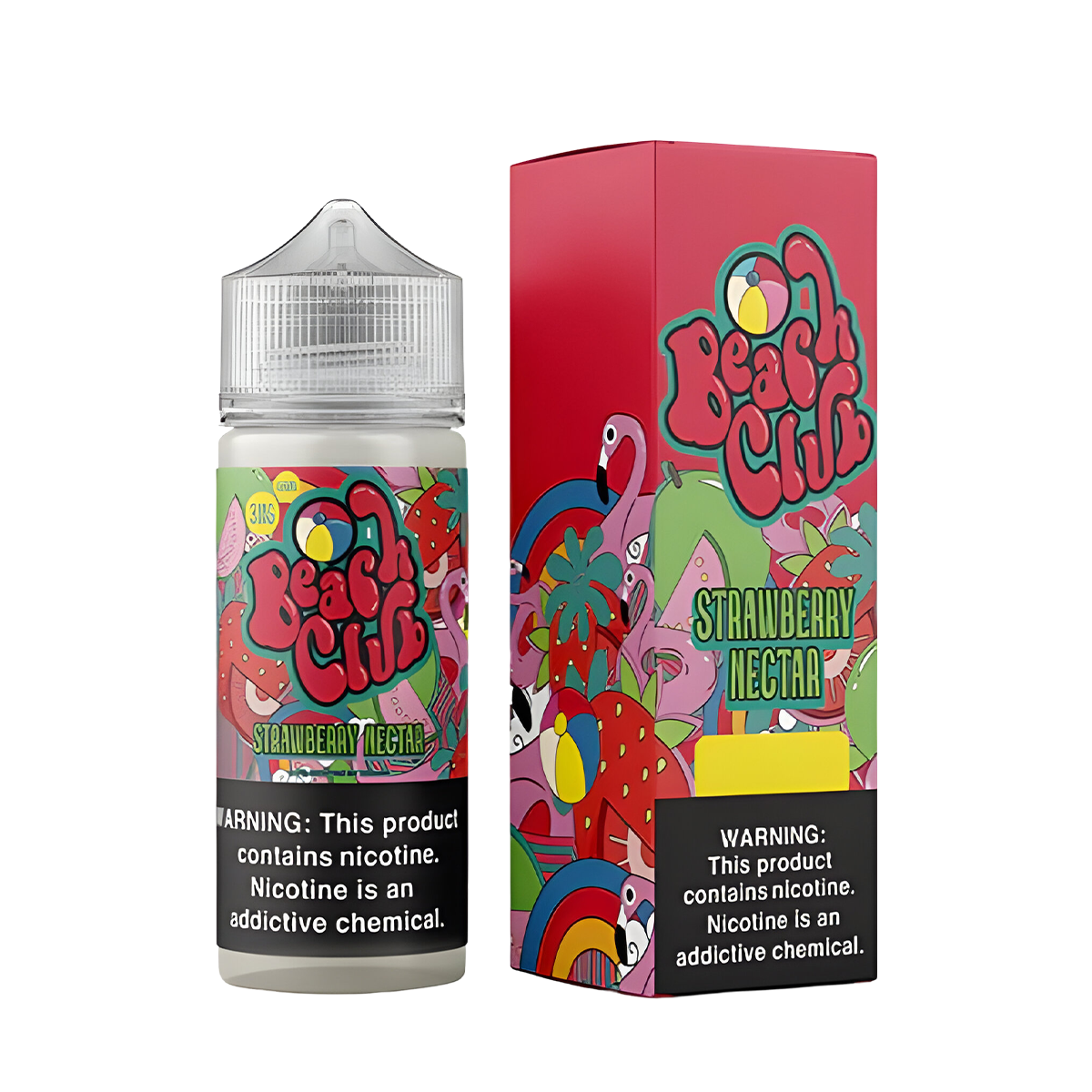 Beach Club Freebase Vape Juice 0 Mg 100 Ml Strawberry Nectar