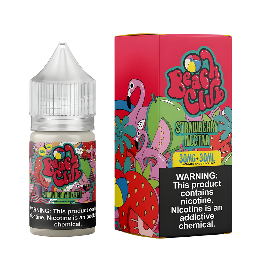 Beach Club Salt Nicotine Vape Juice 30 Mg Strawberry Nectar 