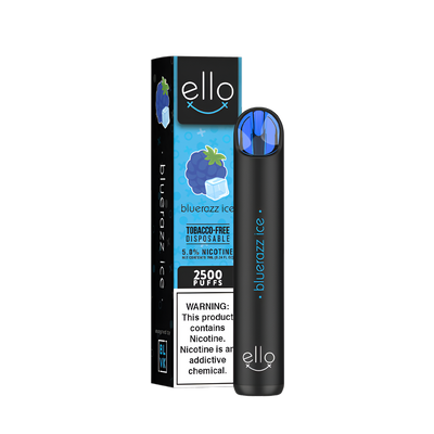 BLVK Ello Disposable Vape Blue Razz Ice  