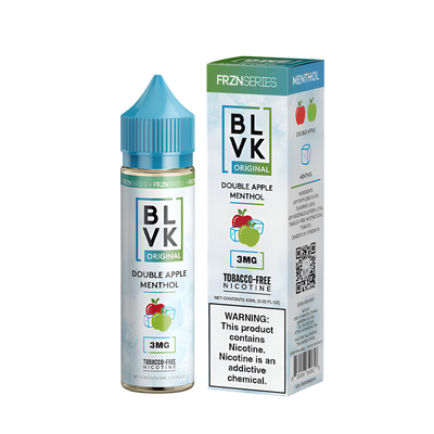 BLVK Frzn Freebase Vape Juice 0 Mg Double Apple Menthol 