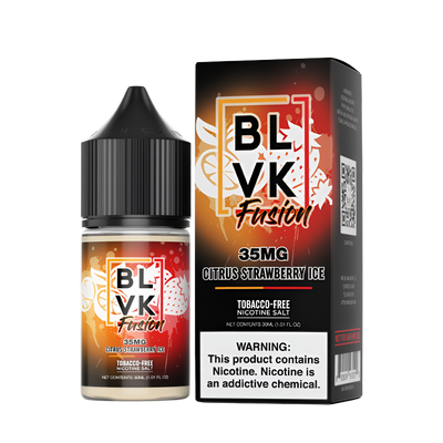 BLVK Fusion Salt Nicotine Vape Juice 35 Mg Citrus Strawberry Ice 