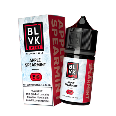 BLVK Mint Salt Nicotine Vape Juice 35 Mg Apple Spearmint 