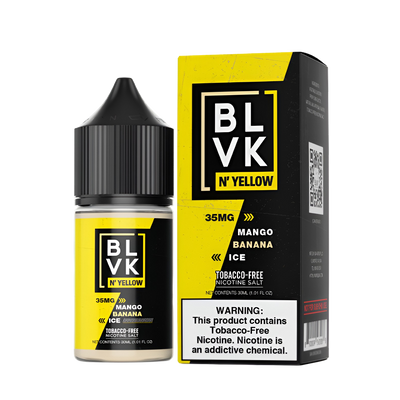 BLVK N' Yellow Salt Nicotine Vape Juice 35 Mg Mango Banana Ice 