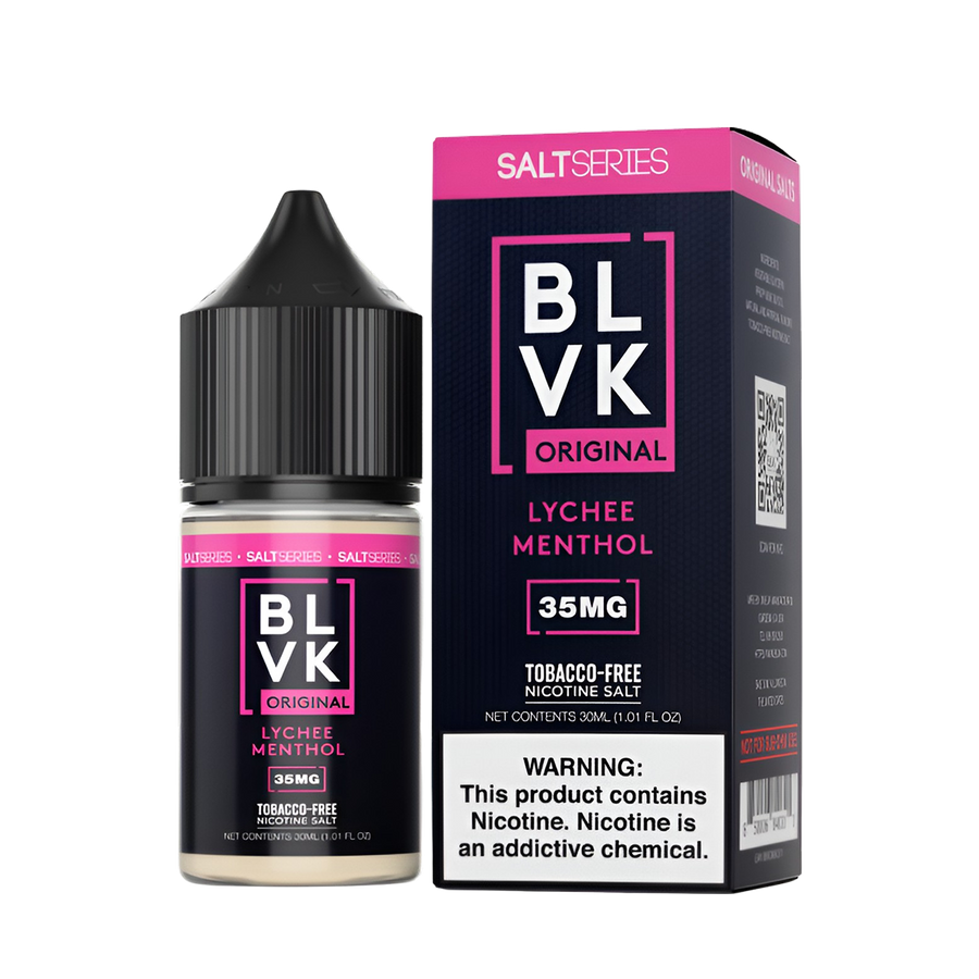 BLVK Original Salt Nicotine Vape Juice 35 Mg Lychee Menthol 