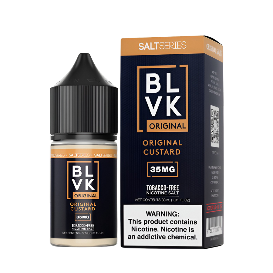 BLVK Original Salt Nicotine Vape Juice 35 Mg Original Custard 