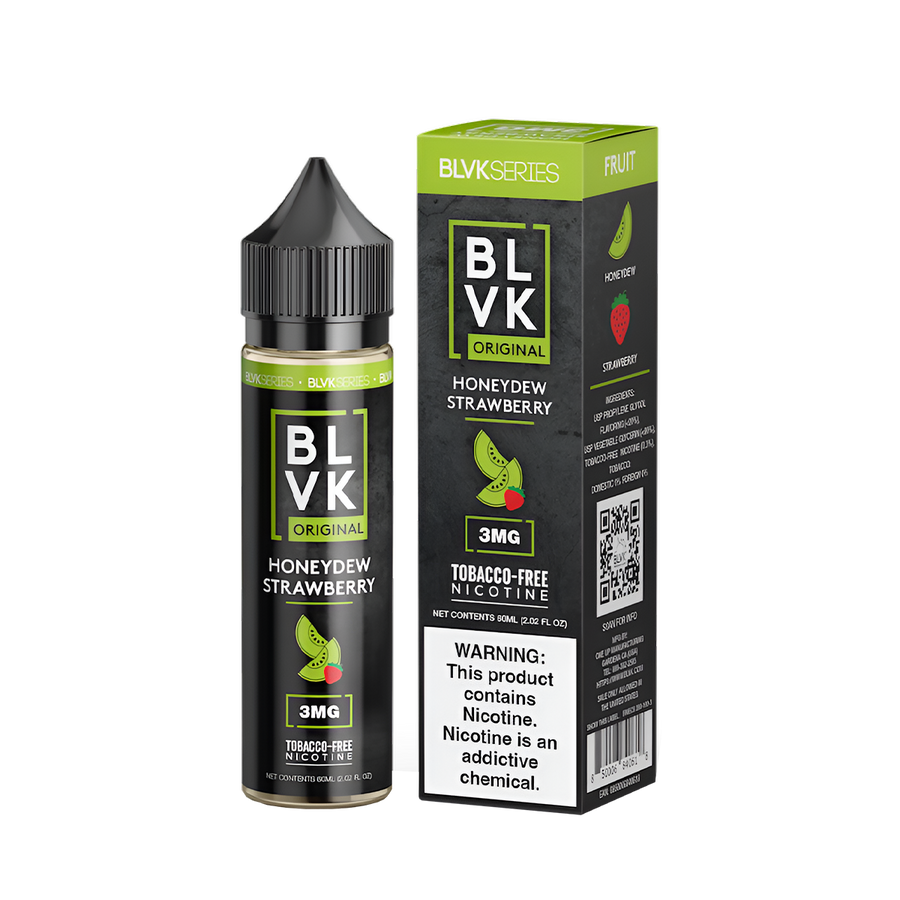 BLVK Fruits Freebase Vape Juice 0 Mg Honeydew Strawberry 