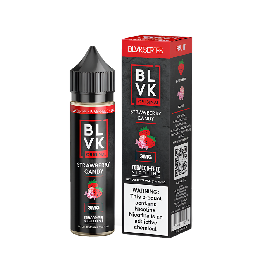 BLVK Fruits Freebase Vape Juice 0 Mg Strawberry Candy 