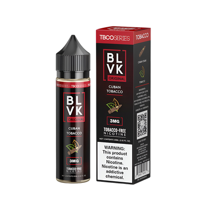 BLVK Tbco Freebase Vape Juice 0 Mg Cuban Tobacco 