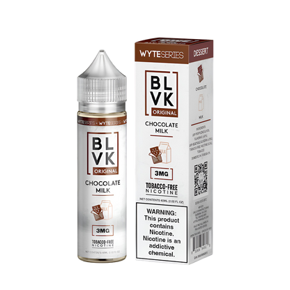 BLVK Wyte Freebase Vape Juice 0 Mg Chololate Milk 