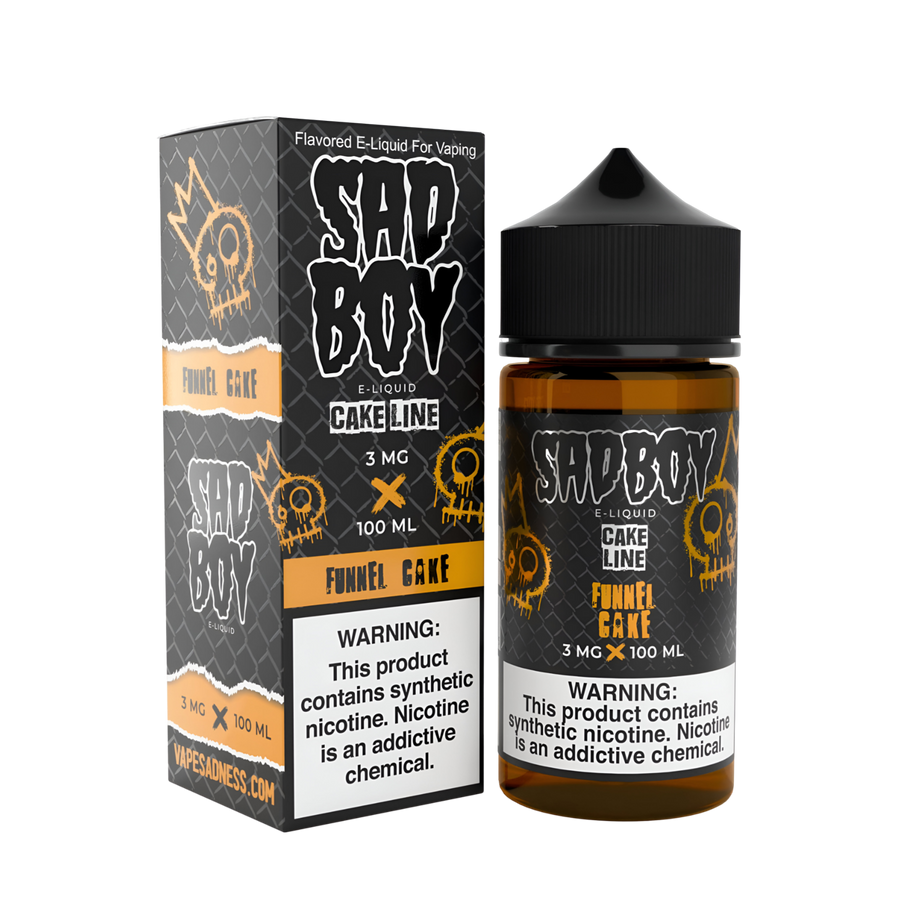 Sadboy TF Freebase Vape Juice 0 Mg Cake Line / Funnel Cake 