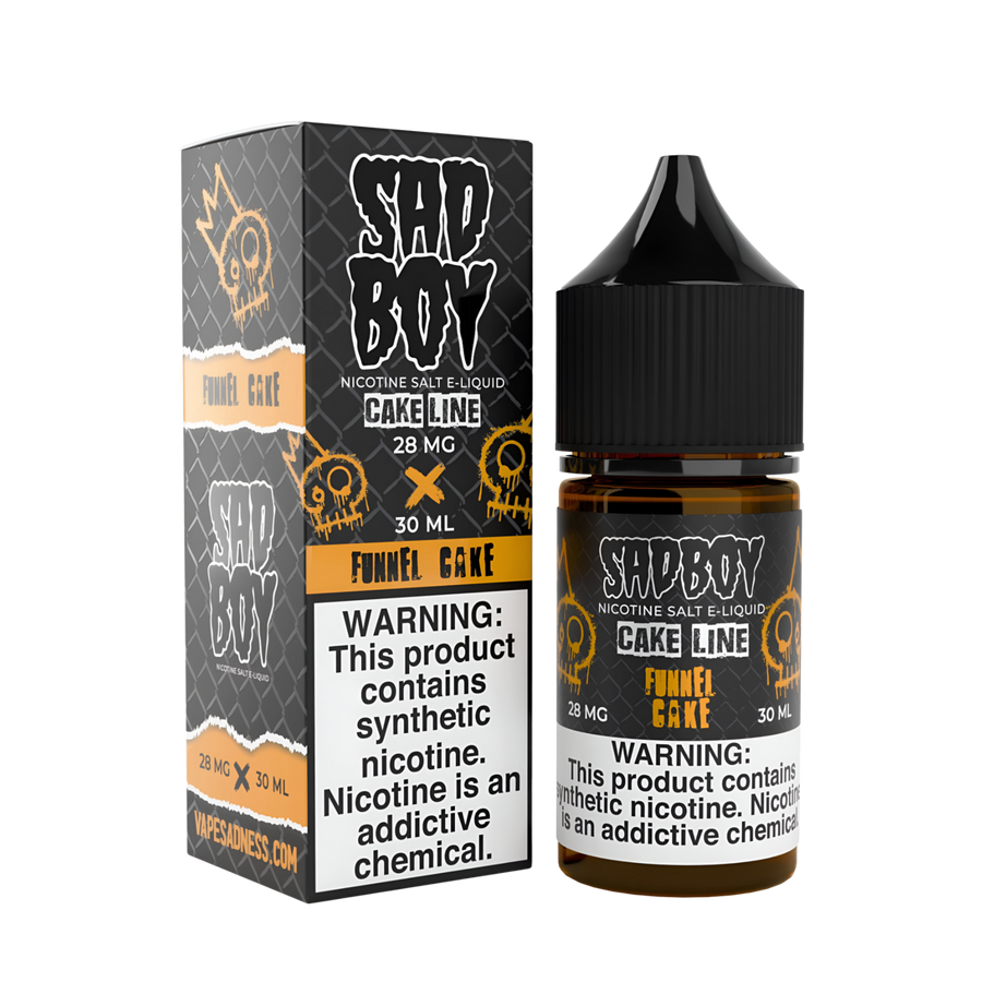 Sadboy TF Salt Nicotine Vape Juice 28 Mg Cake Line / Funnel Cake 