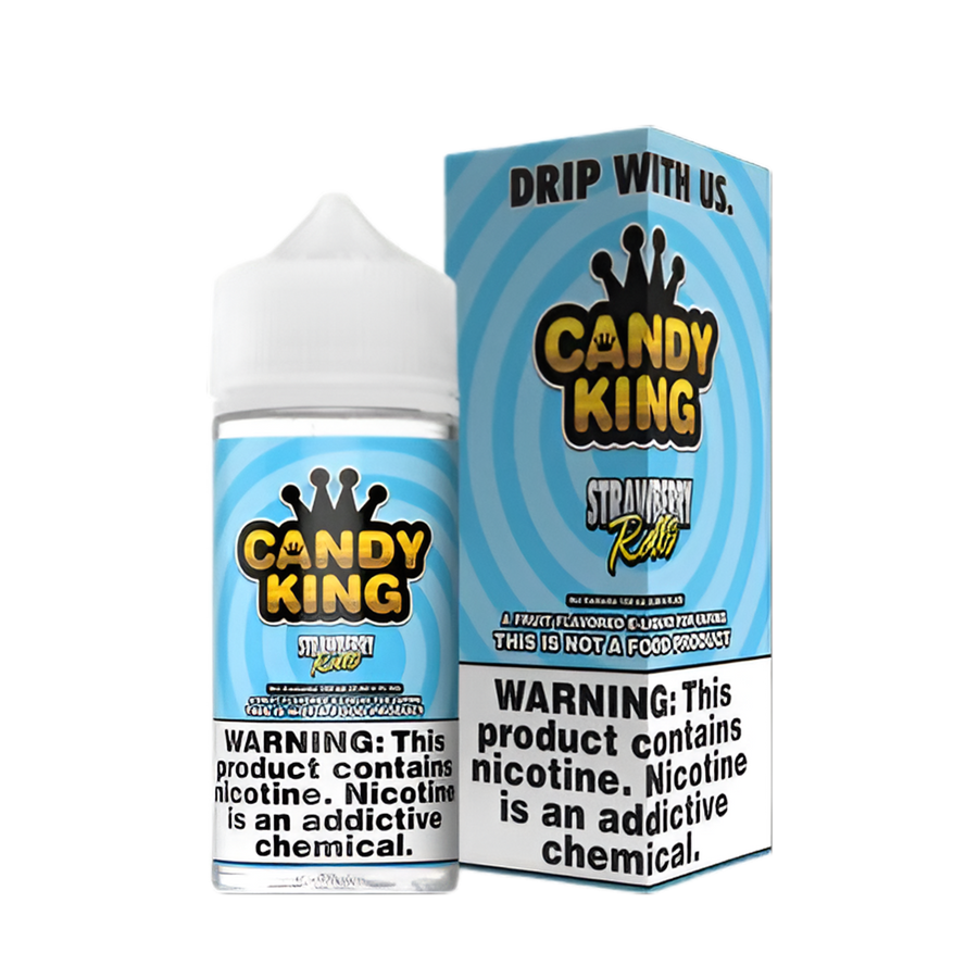 Candy King Freebase Vape Juice 0 Mg 100 Ml Strawberry Rolls