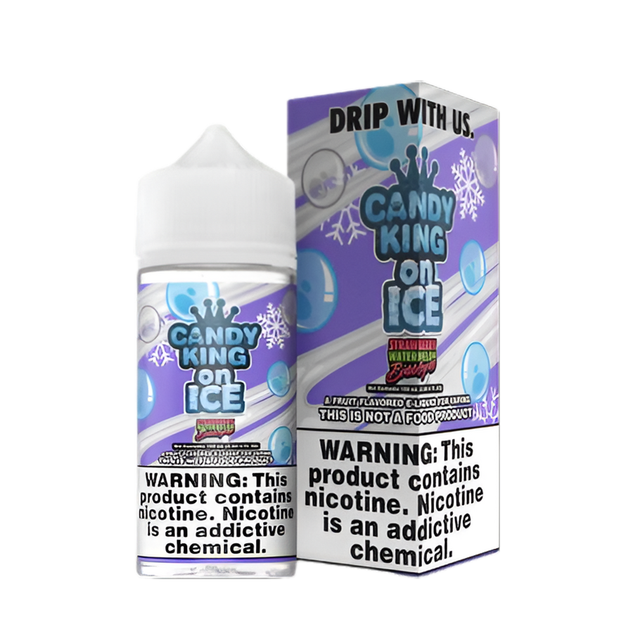 Candy King Iced Freebase Vape Juice 0 Mg Bubblegum (Strawberry Watermelon) Ice 