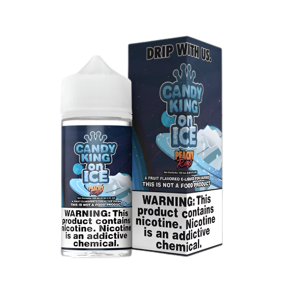 Candy King Iced Freebase Vape Juice 0 Mg Peachy Rings Ice 