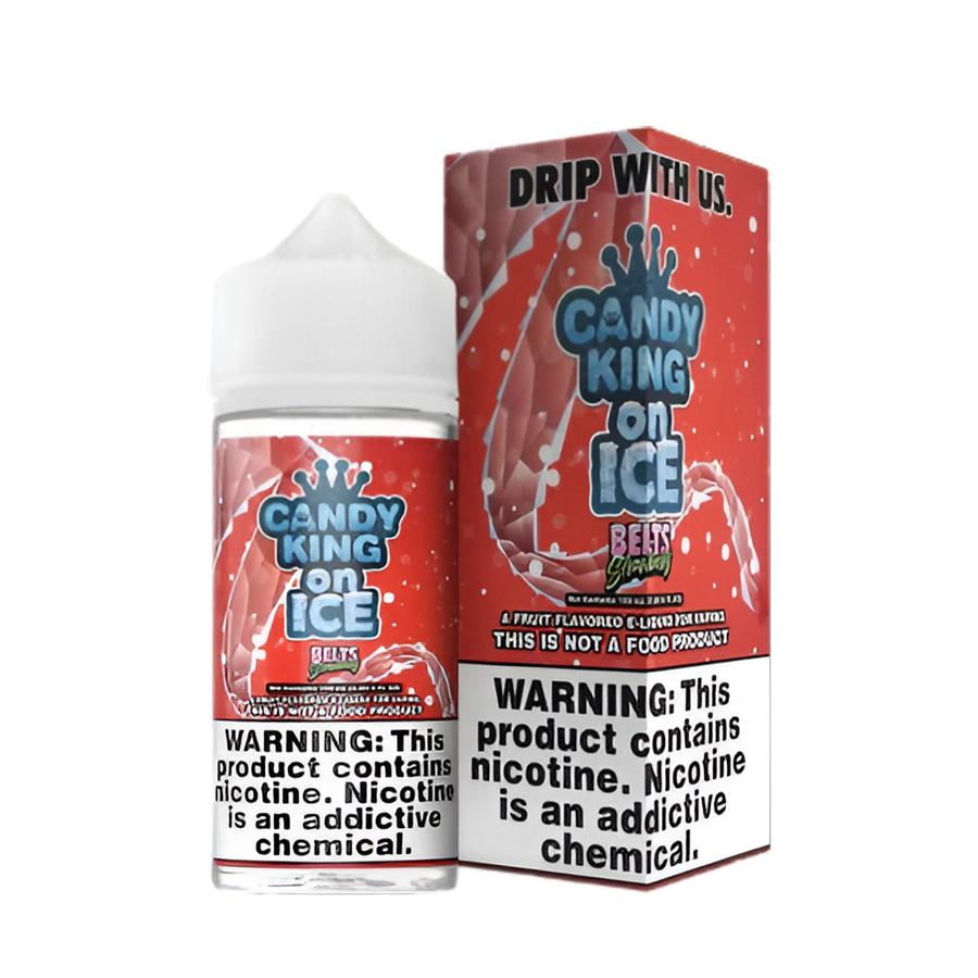 Candy King Iced Freebase Vape Juice 0 Mg Strawberry Belts Ice 