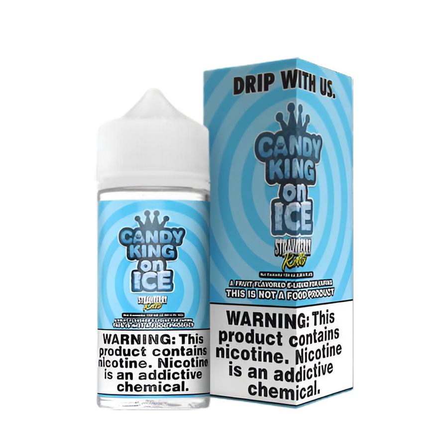 Candy King Iced Freebase Vape Juice 0 Mg Strawberry Rolls Ice 