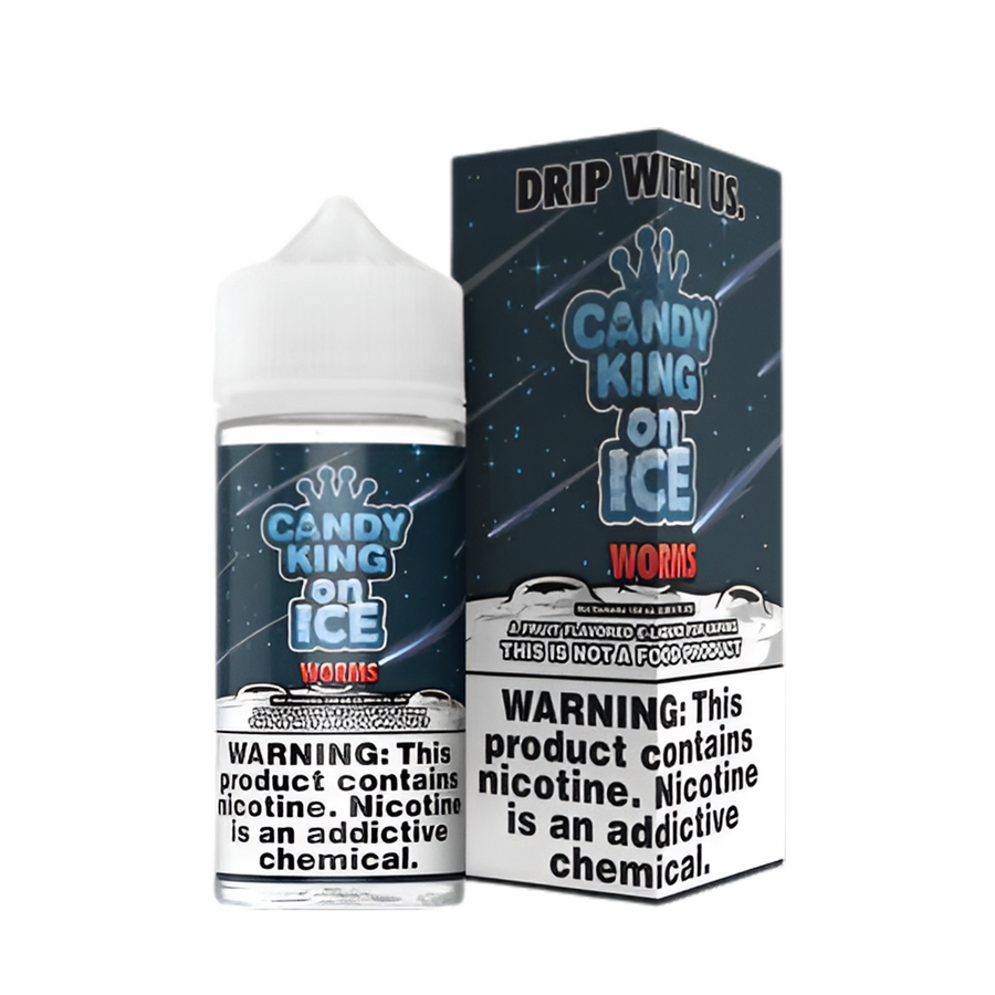 Candy King Iced Freebase Vape Juice 0 Mg Worms Ice 