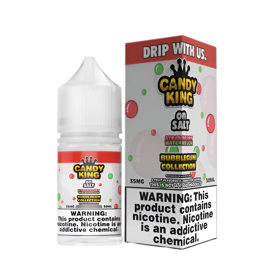 Candy King Salt Nicotine Vape Juice 35 Mg 30 Ml Bubblegum (Strawberry Watermelon)